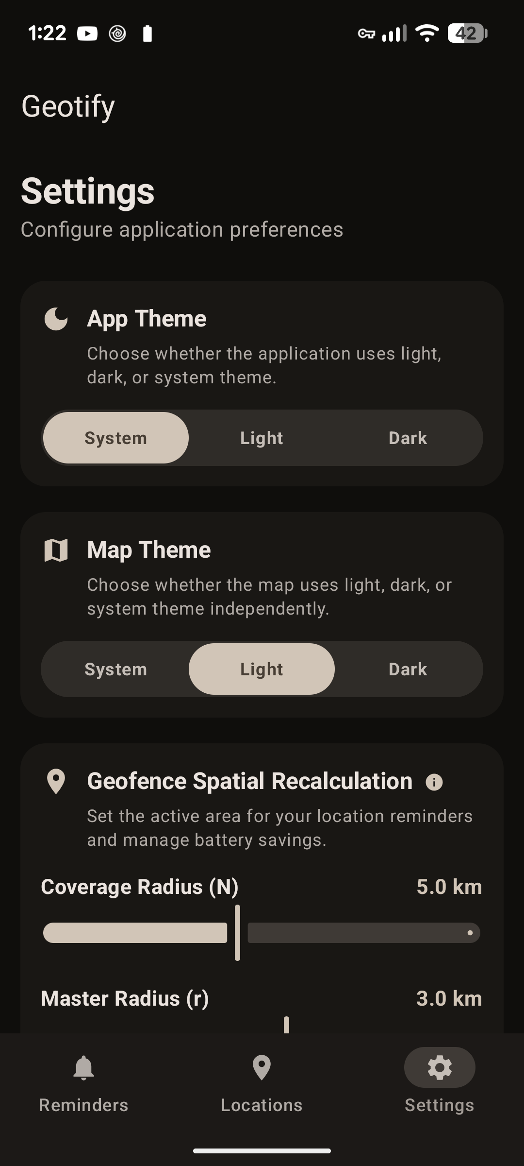 Settings Screen