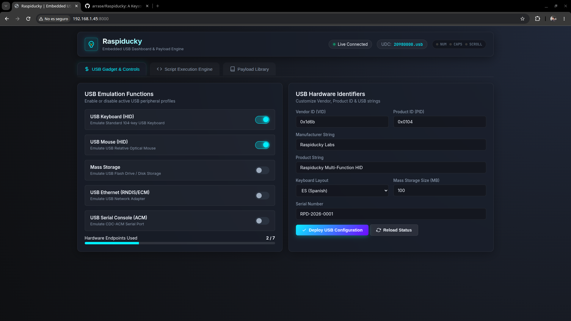 Main Dashboard