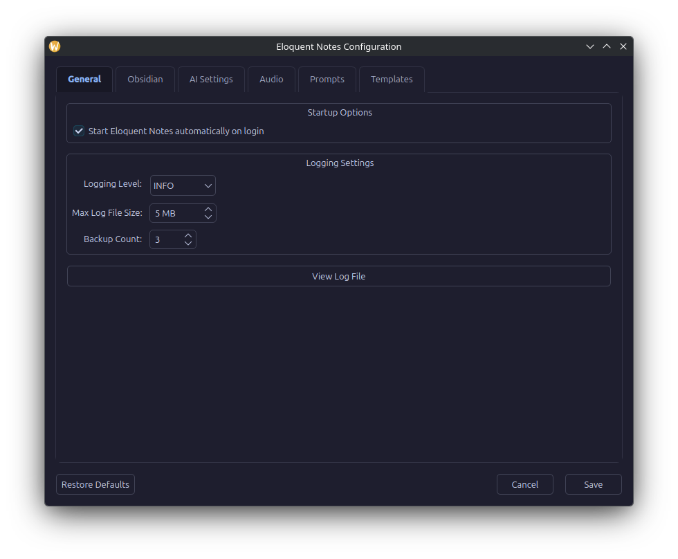 Configuration GUI